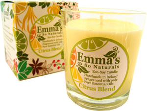 Emma's So Naturals Citrus Tumbler Candle & Box