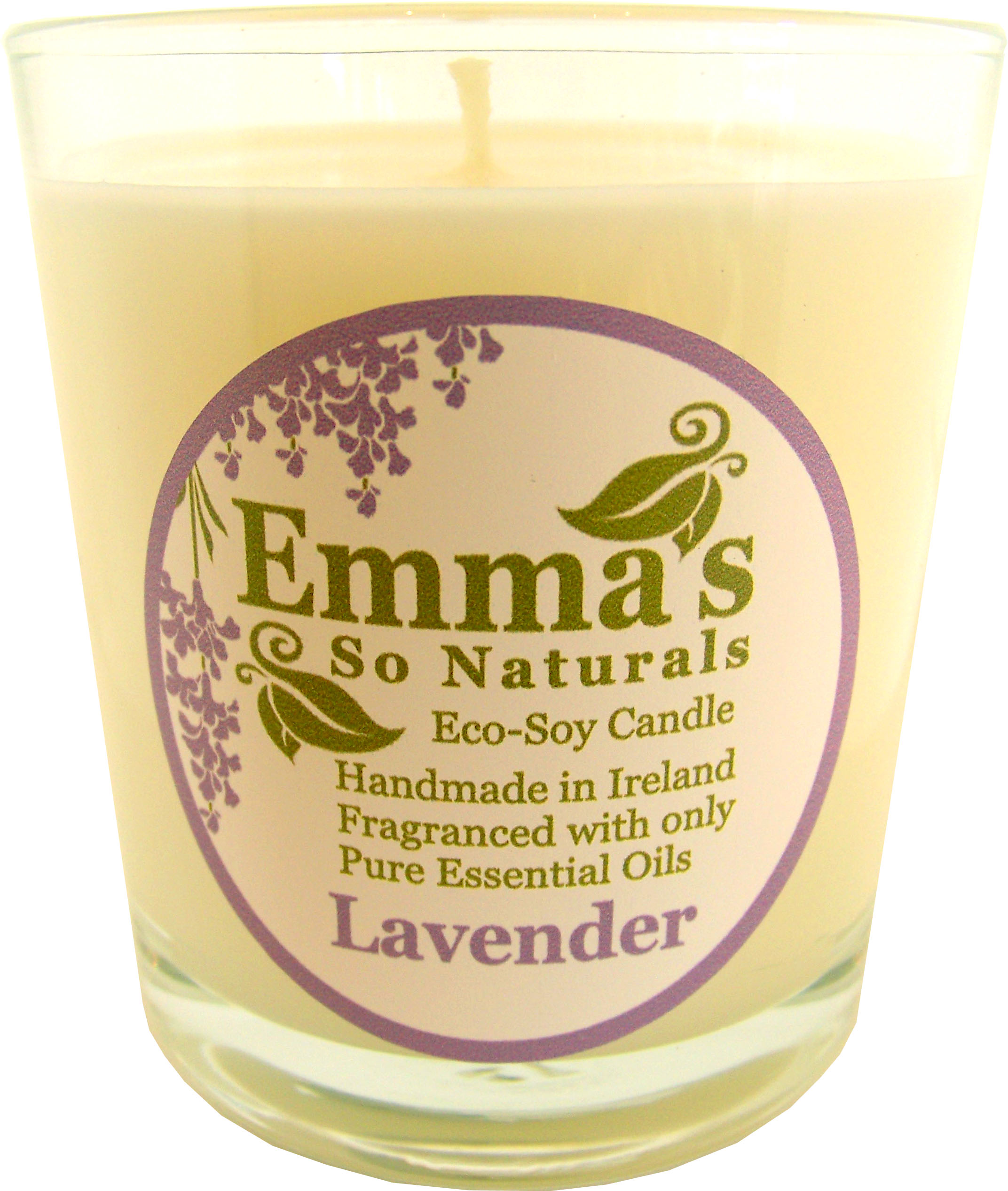 Emma's So Naturals Lavender Tumbler Glass Candle