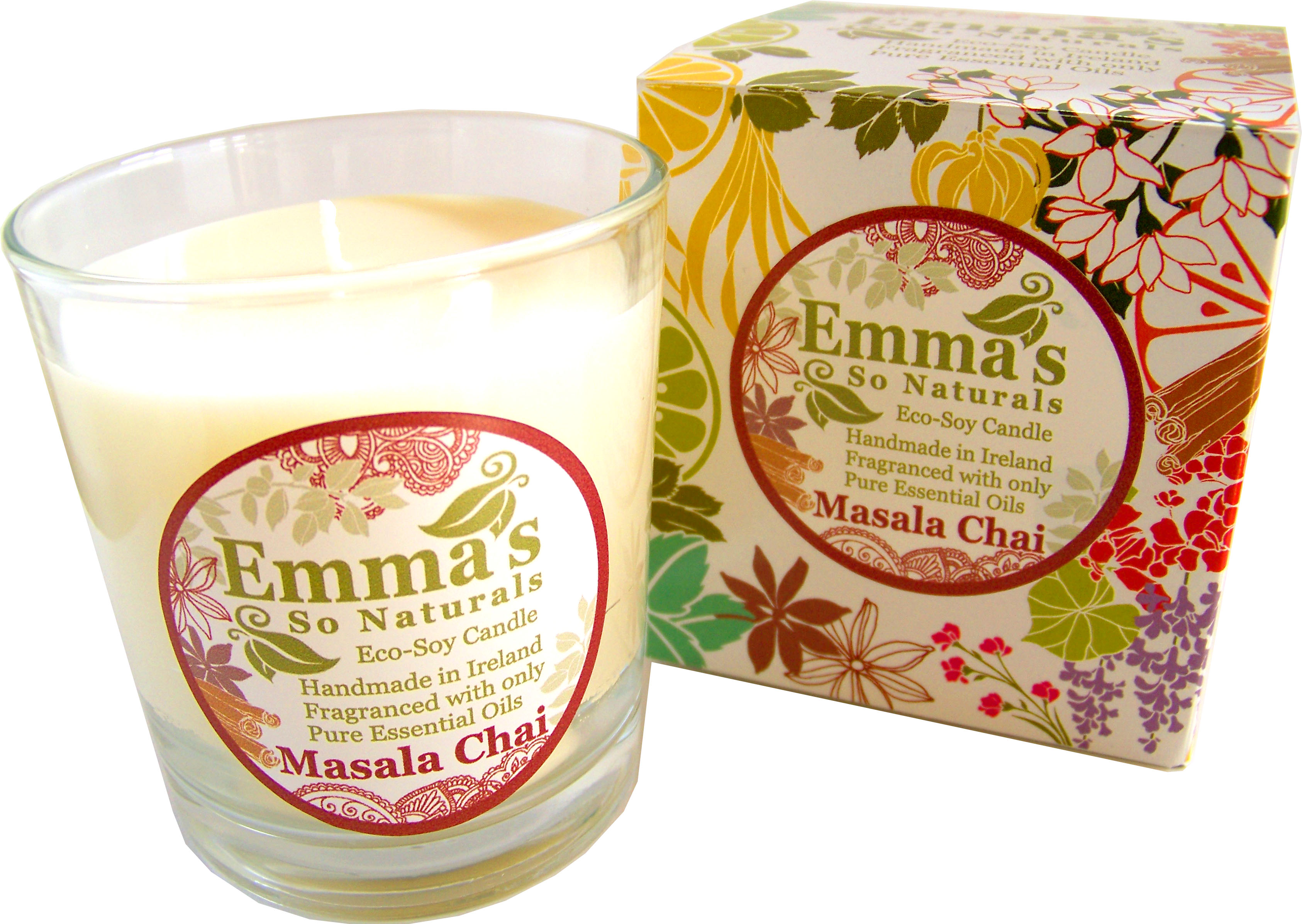 Emma's So Naturals Masala Tumbler Candle & Box