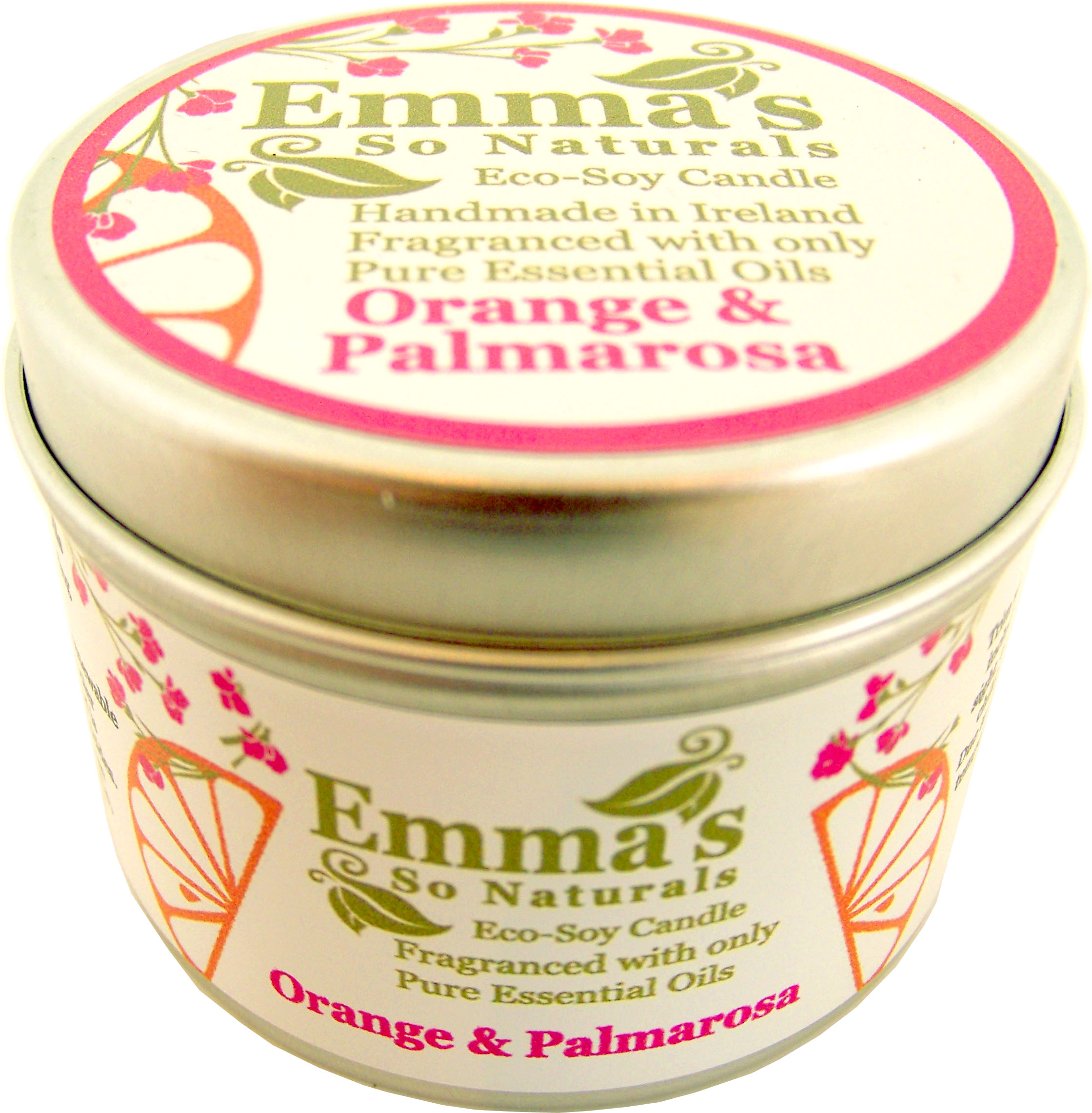 Emma's So Naturals Orange & Palmarosa Tin Candle