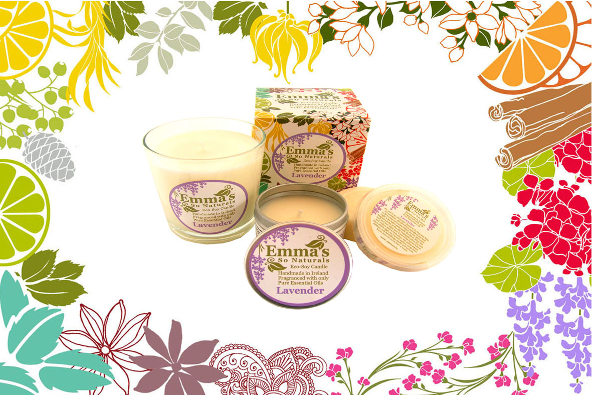 Emma's So Naturals Eco-Soy Candles Banner Lavender Candles Collection