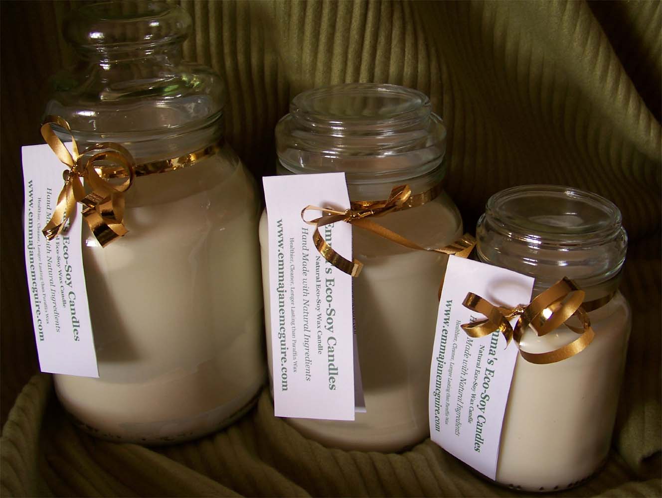 Emma's Eco-Soy Candles x3 jar candles